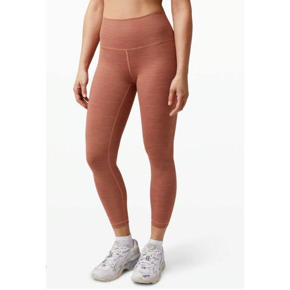 Lululemon Women's Wunder Under High-Rise Tight 25" Rustic Coral Leggings Size 2 - Picture 1 of 10